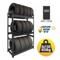 Polica za GUME 177x120x50cm 3x150kg