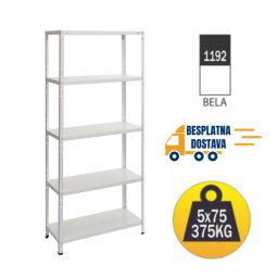 Metalna Polica 170x75x30cm 5x75kg