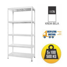 Metalna polica Drumy 180x100x40cm 5x100kg