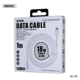 Kabl Type C na iPhone LIGHTNING, REMAX-RC-175I CHAINING SERIES 18W PD FAST-CHARGING DATA CABLE TYPE-C TO LIGHTNING (punjenje i prenos podataka)