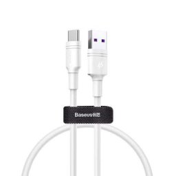 USB data kabal BASEUS DOUBLE RING za Huawei Type C 5A 1m beli