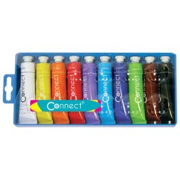 Boja tempera 18ml aluminijumska tuba 10boja/pvc Connect 303831 blister