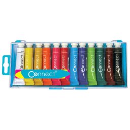 Boja tempera 12ml aluminijumska tuba 12boja/pvc Connect 303832 blister