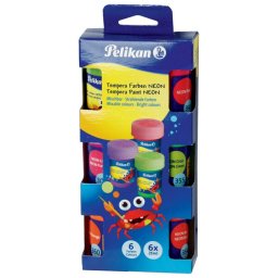 Boja tempera 25ml x 6boja (čaša) Fluo Pelikan 804899 blister