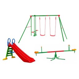 Dečiji komplet za dvorište ( Fun & Relax ) Ljuljaška + Tobogan + Klackalica