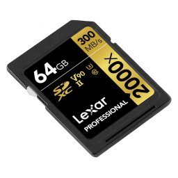 Lexar SDXC 64GB Professional 300MB/s 2000x UHS-II