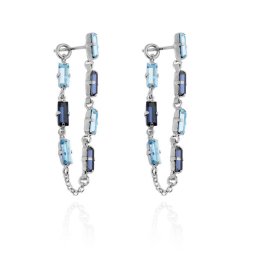Ženske victoria cruz esgueva montana crystal mindjuše sa swarovski plavim kristalima ( a3673-44ht )