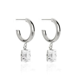 Ženske victoria cruz macedonia hoop crystal mindjuše sa swarovski belim kristalom ( a3667-07ht )