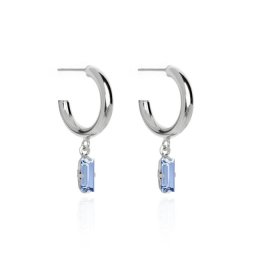 Ženske victoria cruz macedonia hoop light sapphire mindjuše sa swarovski plavim kristalom ( a3666-09ht )