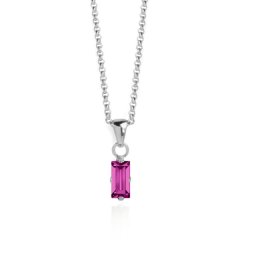 Ženski victoria cruz macedonia simple fuchsia lančić sa swarovski ljubičastim kristalom ( a3662-21hg )