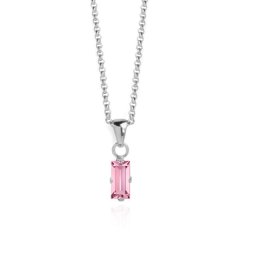 Ženski victoria cruz macedonia simple light rose lančić sa swarovski roze kristalom ( a3662-26hg )
