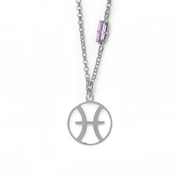 Ženski victoria cruz piscis violet lančić sa swarovski ljubičastim kristalom ( a3660-pihg )