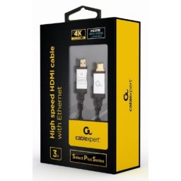 CCB-HDMIL-3M Gembird HDMI kabl, High speed,ethernet support 3D/4K TV "Select Plus Series" blister 3m
