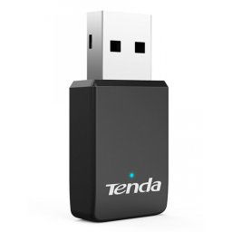 Tenda U9 Wireless AC650 Dual Band, 20dBm, 200mbps-2,4GHz, 433mbps-5GHz, USB Adapter Black