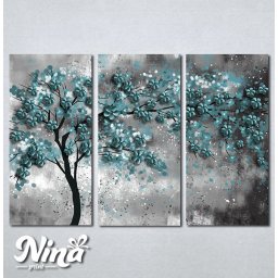 Slike na platnu Drvo tirkizno lišće Nina298_3