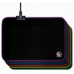 Gejmerska podloga za miša Gembird MP-GAMELED-M od prirodne gume 250x350mm, 4mm RGB LED svetlo, MEDIUM