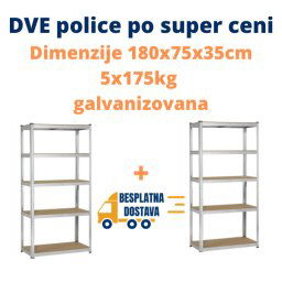 Dve police po super ceni 180x75x35cm, 5x175kg