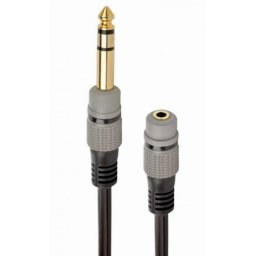 Audio adapter 1x6,35mm muški na 1x3,5mm ženski Gembird A-63M35F-0.2M, cca 20cm, pozlaćeni konektori