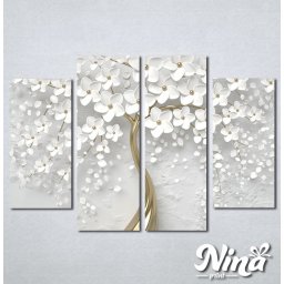 Slike na platnu Drvo sa belim cvetom Nina302_4