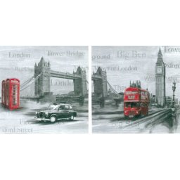 London, dve uramljene slike dimenzije 30x30cm svaka