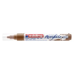 Akrilni marker E-5100 medium 2-3mm obli vrh Edding braon