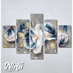 Slike na platnu Pastelno plavi cvet Nina305_5