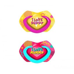 Canpol babies silikonska varalica 18+ m neon love 2 kom 22/654 pink ( 22/654_pin )