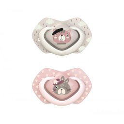 Canpol babies silikonska varalica 18+ m bonjour paris 2 kom 22/649 pink ( 22/649_pin )