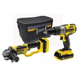 Stanley set aku udarna bušilca odvijač 18v + ugaona brusilica ( FMCK464D2 )