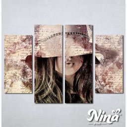 Slike na platnu Dama u šeširu Nina312_4
