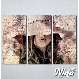 Slike na platnu Dama u šeširu Nina312_3