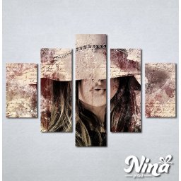 Slike na platnu Dama u šeširu Nina312_5