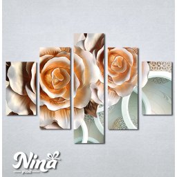 Slike na platnu 3d Bež ruže Nina315_5