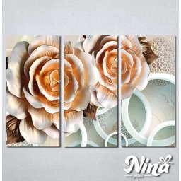 Slike na platnu 3d Bež ruža Nina315_3