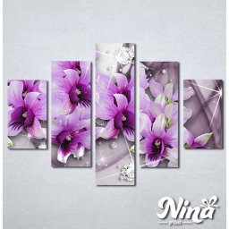 Slike na platnu 3d Ljubičasto cveće Nina316_5