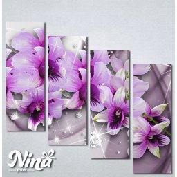Slike na platnu 3d Ljubičasto cveće Nina316_4