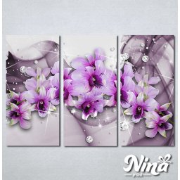 Slike na platnu 3d Ljubičasto cvće Nina316_3