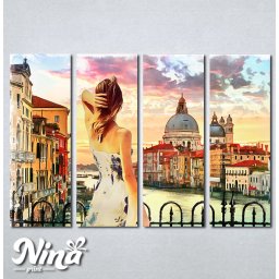 Slike na platnu Venecija kanal Grande Nina317_4
