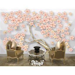 Foto tapet Roze ukrasno drvo Tapet303