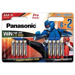 PANASONIC bat. LR6 PP 6+2 Power Rangers