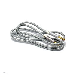 Audio AUX kabal Woven 3.5mm srebrni