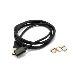 USB data kabal MAGNETNI 3in1 za Iphone lightning/micro/Type C crni 1m