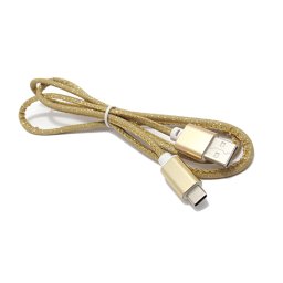 USB data kabal GLITTER type C zlatni