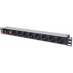 Intellinet PDU letva 19" 1U Rackmount 8-Output, 3m, Black 713986