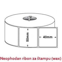 Rolna etiketa bela vellum 50x40 1 kolona 1500 kom TT