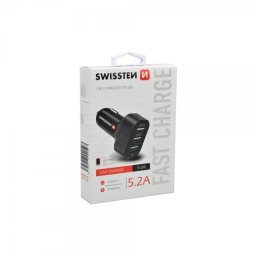 SWISTTEN Auto Punjac 5.2A 3xUsb (Crna)