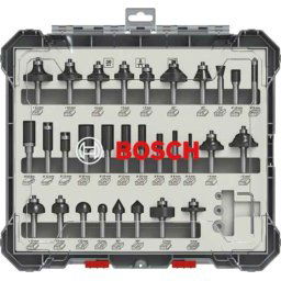 Komplet raznih glodala, 30 komada, prihvat 8 mm Bosch