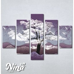 Slike na platnu Drvo i ptice Nina325_5