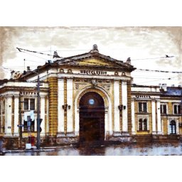 Zeleznicka stanica Beograd, uramljena slika 50x70cm