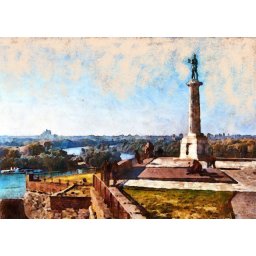 Spomenik pobednik, uramljena slika 50x70cm